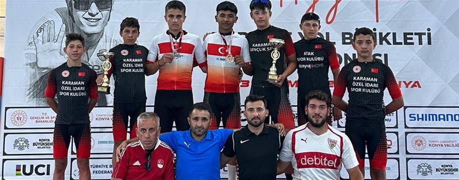 KARAMAN BİSİKLET TAKIMI KONYA’DAN MADALYALARLA DÖNDÜ